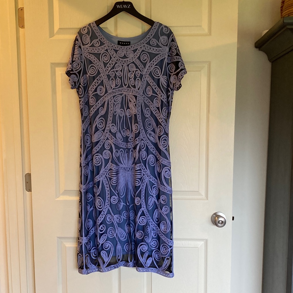 Weavz Intricate Blue Midi Dress szL Like new